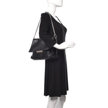 Celine Smooth Calfskin Blade Chain Flap Black 2 of 17