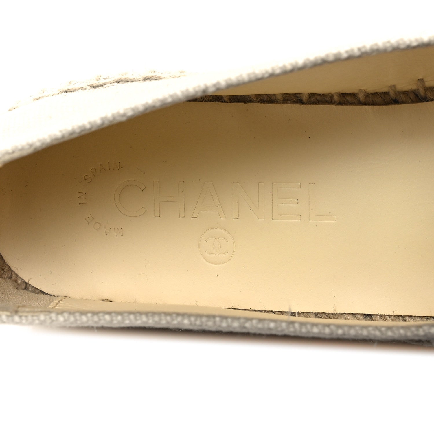 Chanel Linen CC Espadrilles 40 Beige Black 9 of 10