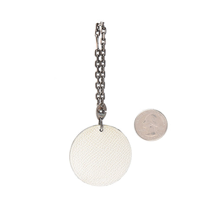 Hermes Epsom Panda Key Chain Bag Charm Black White 2 of 4
