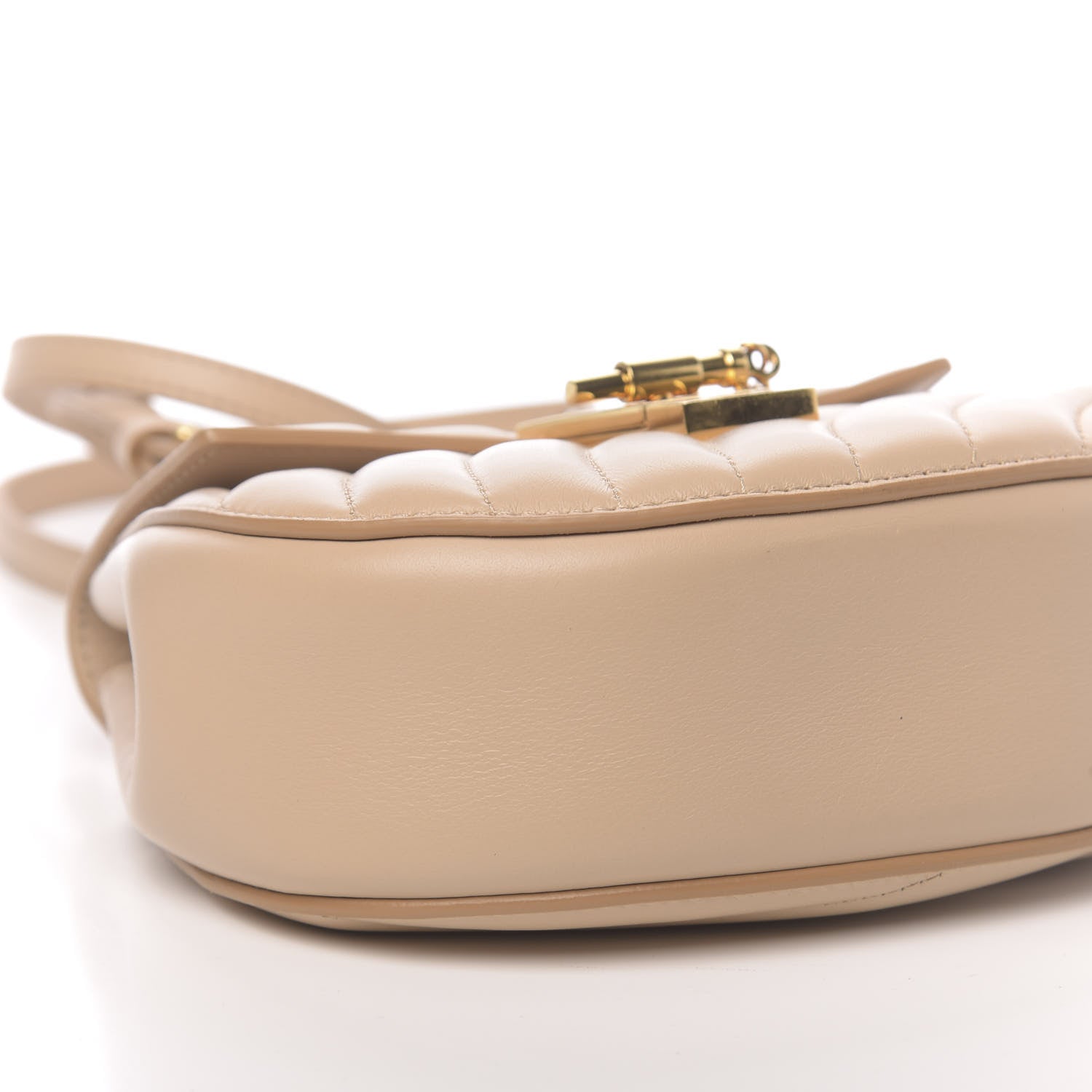 Chloe Calfskin Quilted Mini Drew Bijou Shoulder Bag Pearl Beige 8 of 9