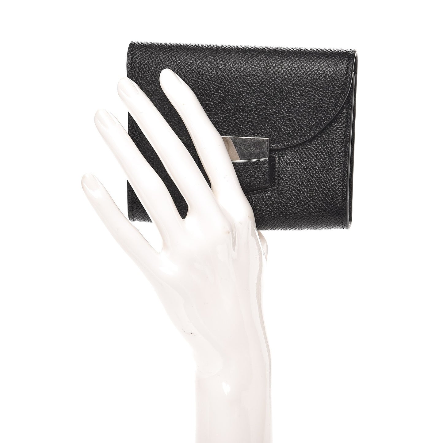 Grained Calfskin Small Trotteur Multifunction Flap Wallet Black