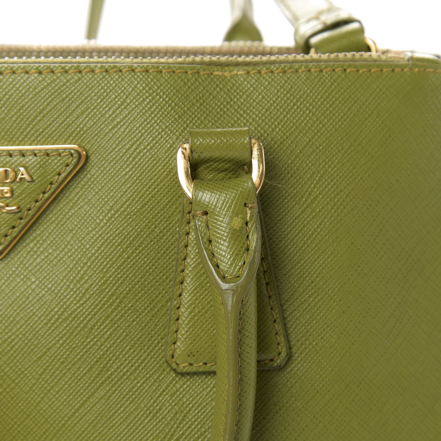 Prada Saffiano Small Galleria Double Zip Tote Edera 11 of 13