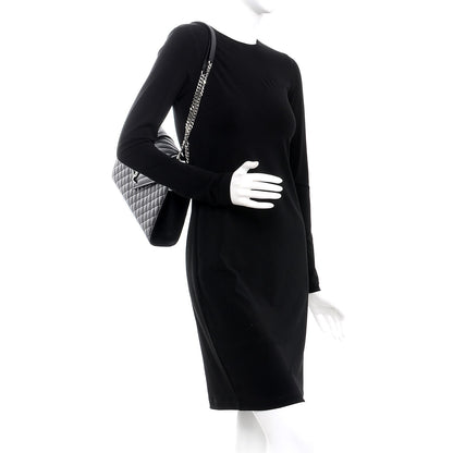 Saint Laurent Grain De Poudre Textured Mixed Matelasse Large Triquilt Monogram Satchel Black 3 of 8