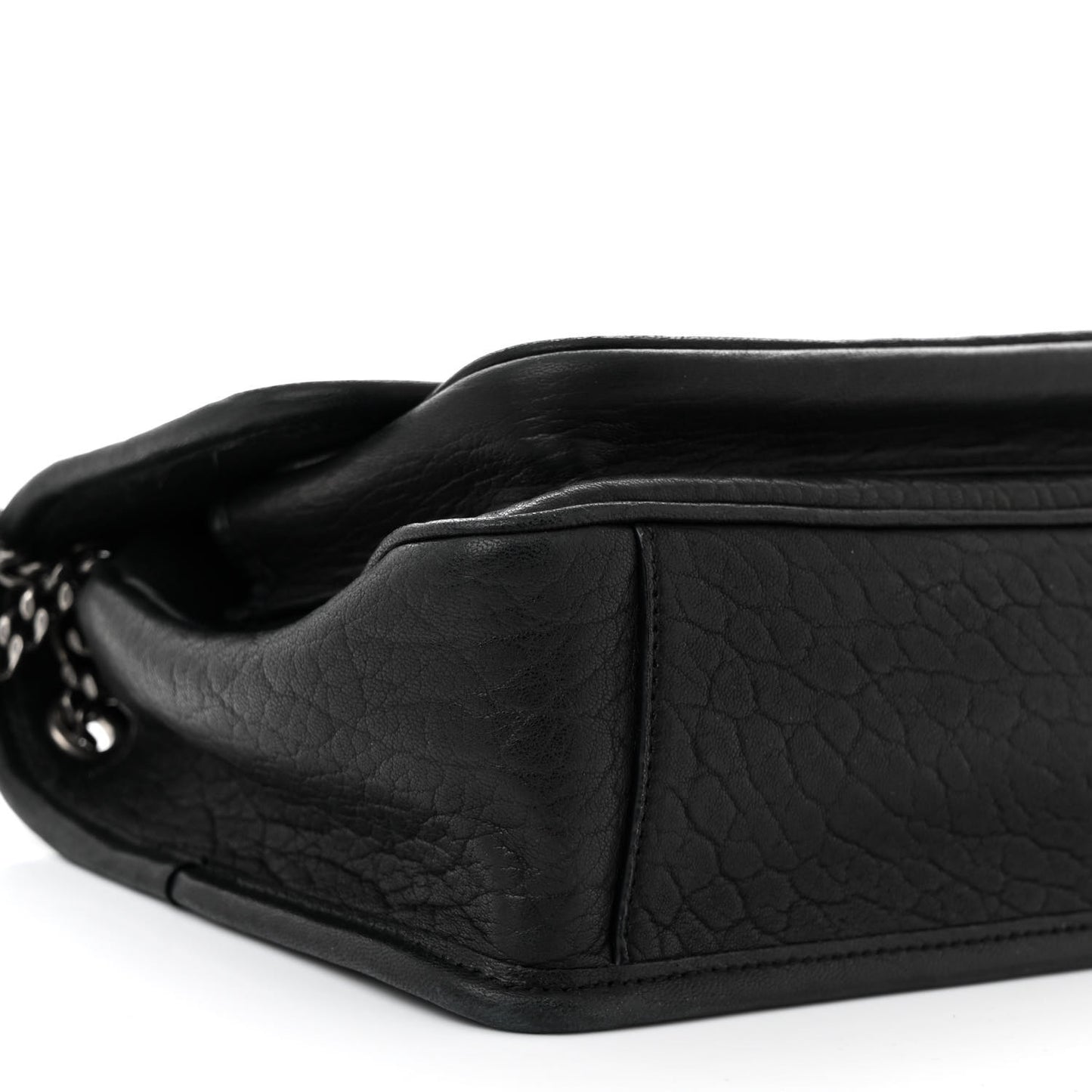 Grained Lambskin Monogram Baby Niki Chain Satchel Black