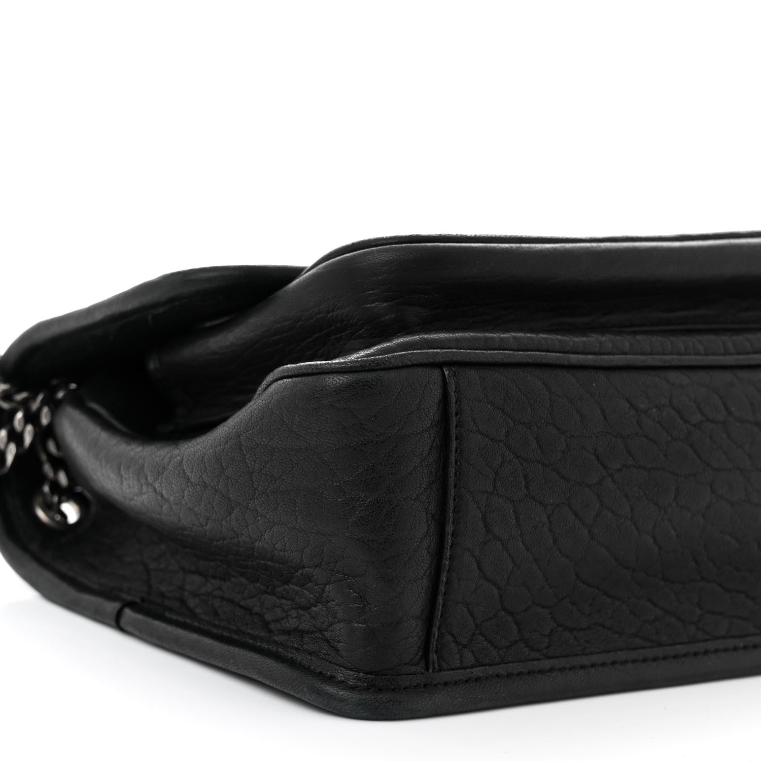 Saint Laurent Grained Lambskin Monogram Baby Niki Chain Satchel Black 9 of 10