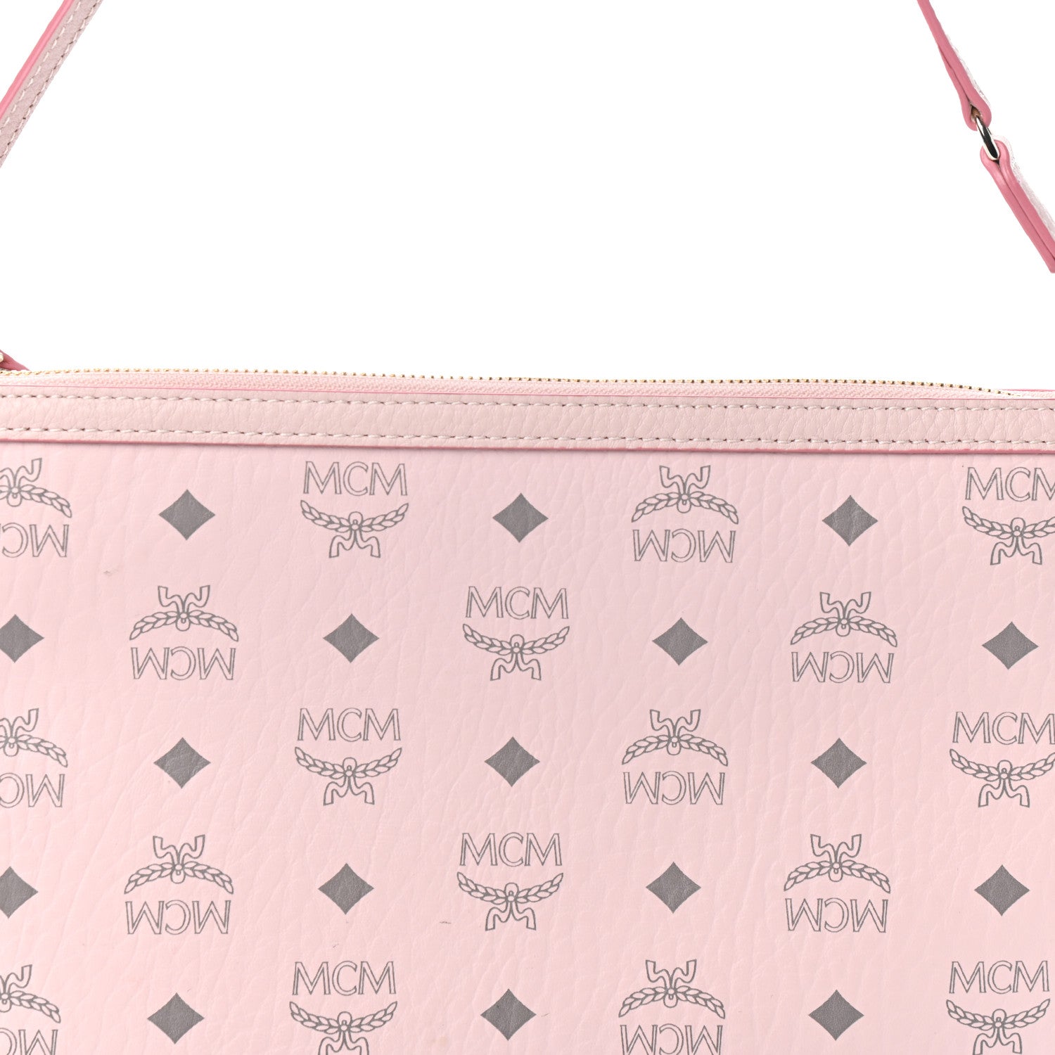 MCM Viseto Stark Wristlet Pouch Pink 6 of 9