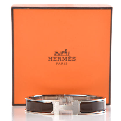 Hermes Enamel Narrow Clic Clac HH Bracelet GM Cachou 6 of 6
