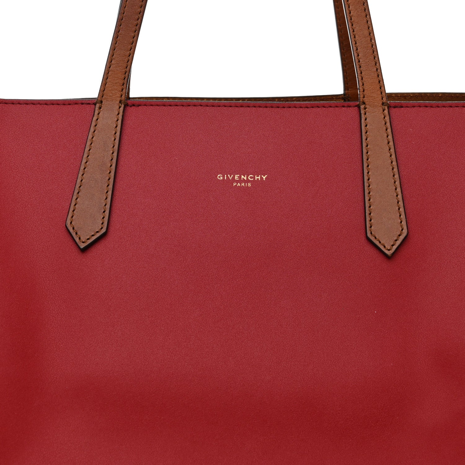Givenchy Calfskin Medium GV Shopper Tote Dark Red 8 of 11