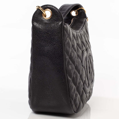Chanel Caviar Quilted Hobo Bag Black 4 of 17