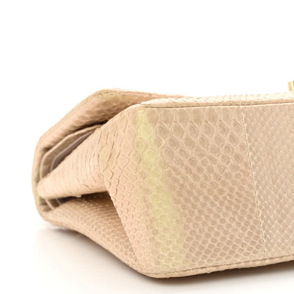 Chanel Metallic Snakeskin Jumbo Double Flap Gold 8 of 12