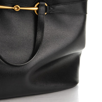 Gucci Textured Calfskin Large Bright Bit Tote Black 9 of 9