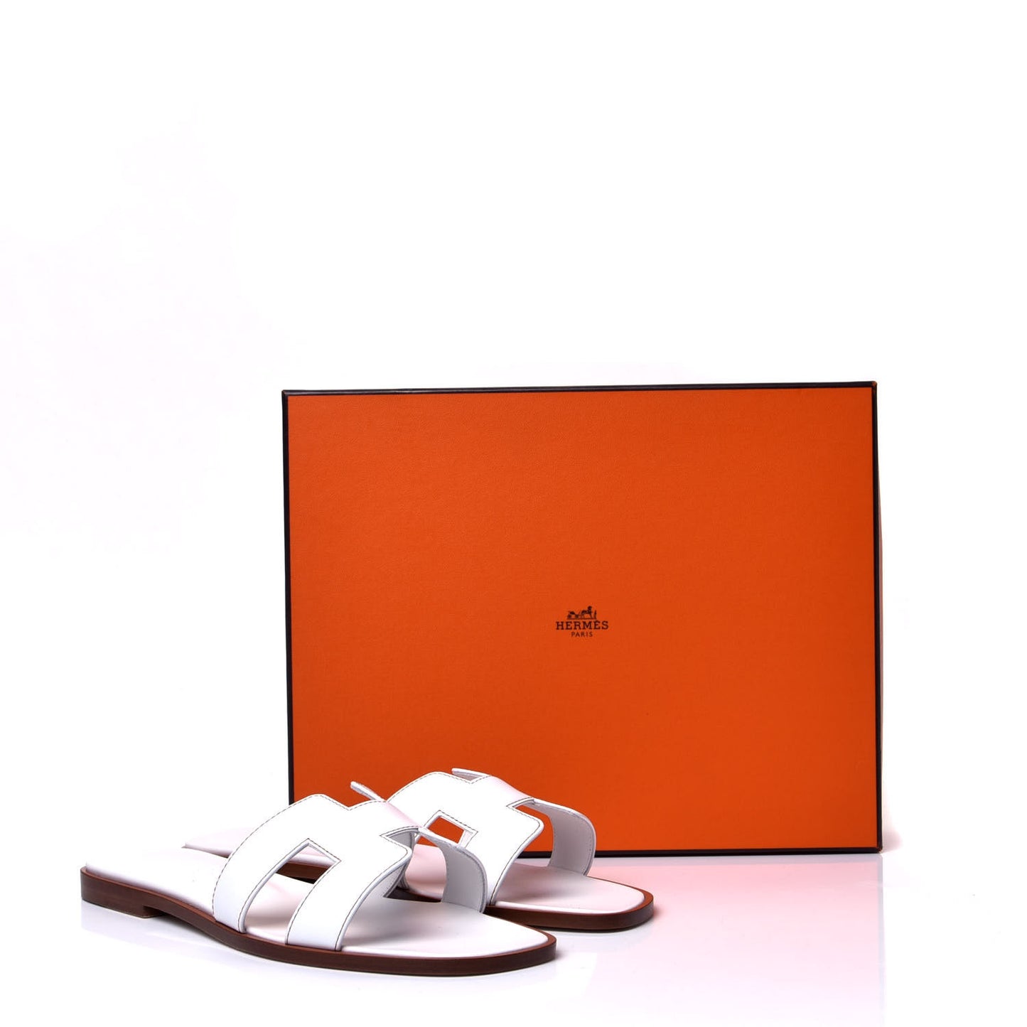Box Calfskin Oran Sandals 37.5 White