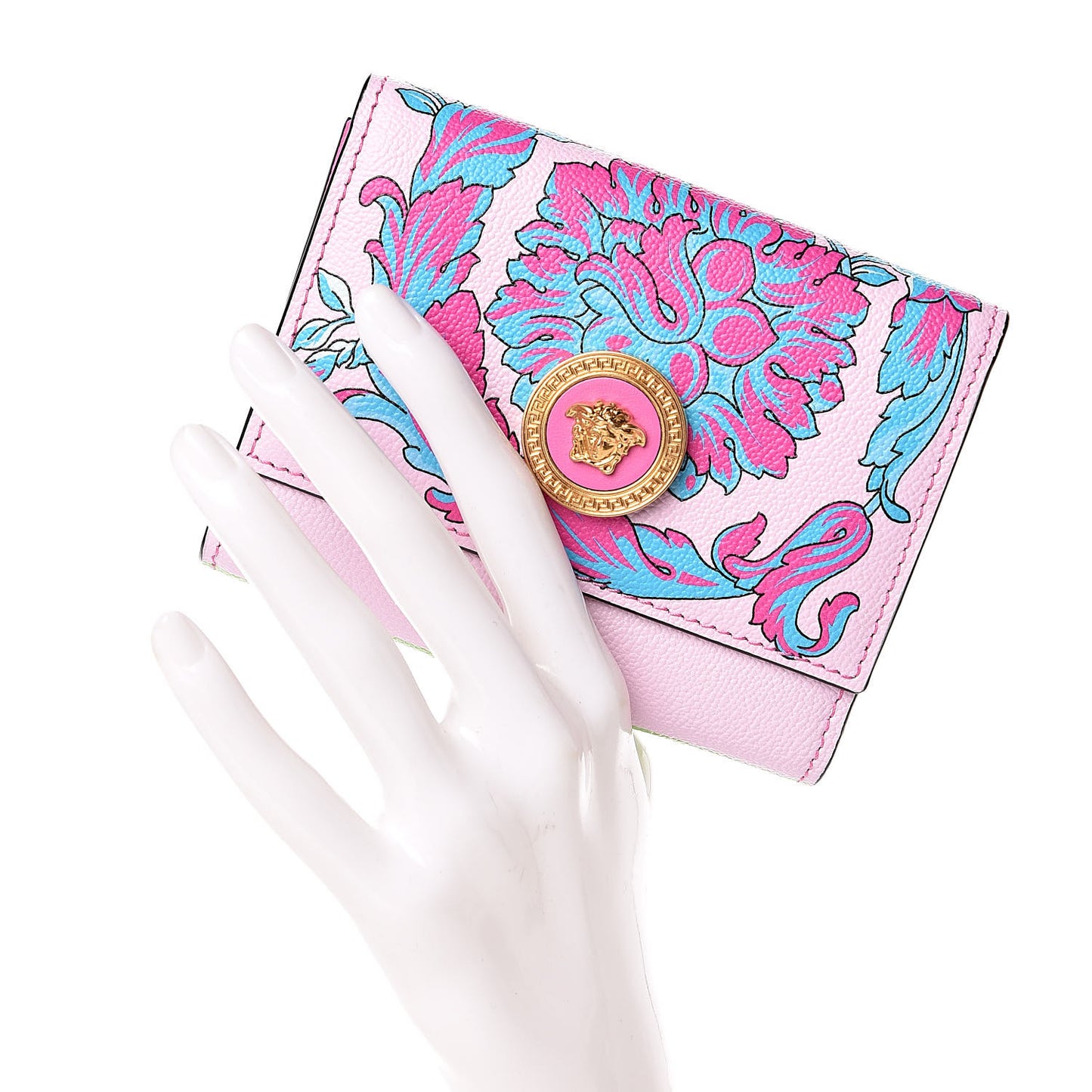 Calfskin Voyage Barocco Compact Wallet