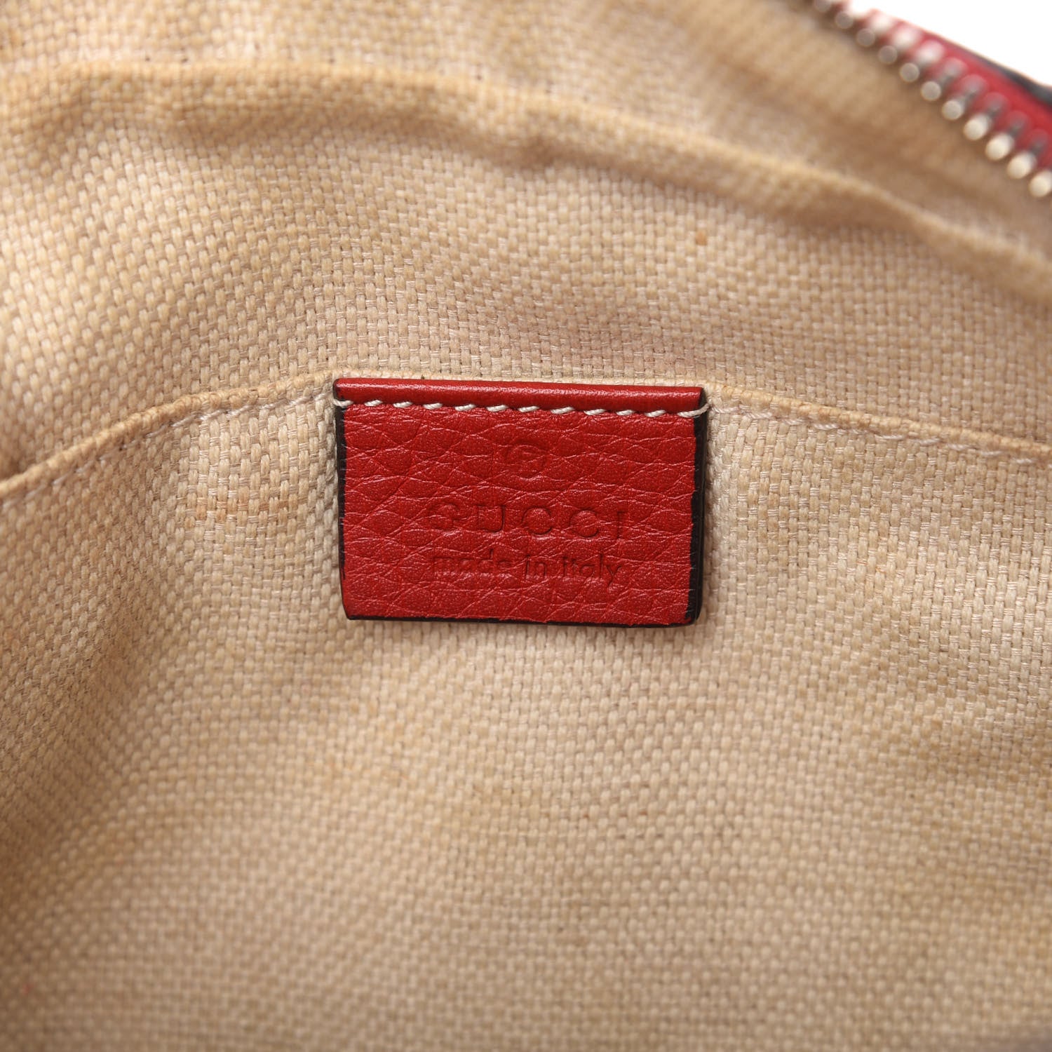Gucci Pebbled Calfskin Small Soho Disco Bag Tabasco Red 8 of 10