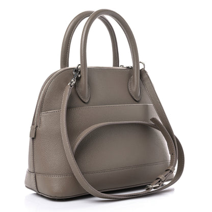 Balenciaga Signature Grained Calfskin Logo S Ville Top Handle Bag Mink Grey White 3 of 11
