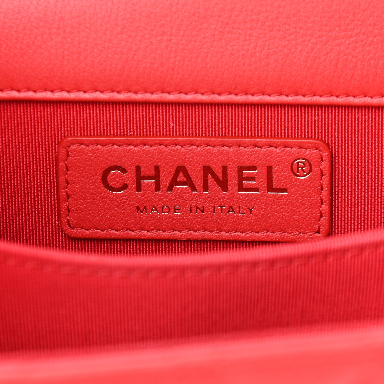 Chanel Calfskin Quilted North South Boy Flap Red 6 of 9