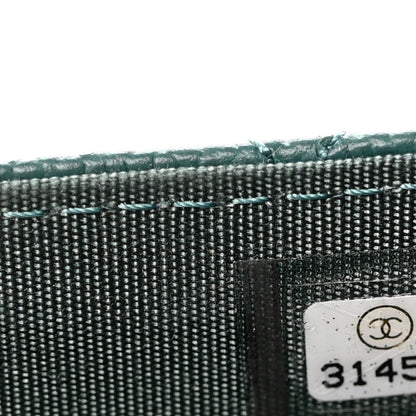 Chanel Caviar Quilted Boy Card Holder On Chain Green 7 of 8