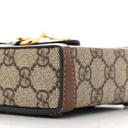 Gucci GG Supreme Monogram Mini Horsebit 1955 Crossbody Bag Beige Brown Sugar 9 of 11