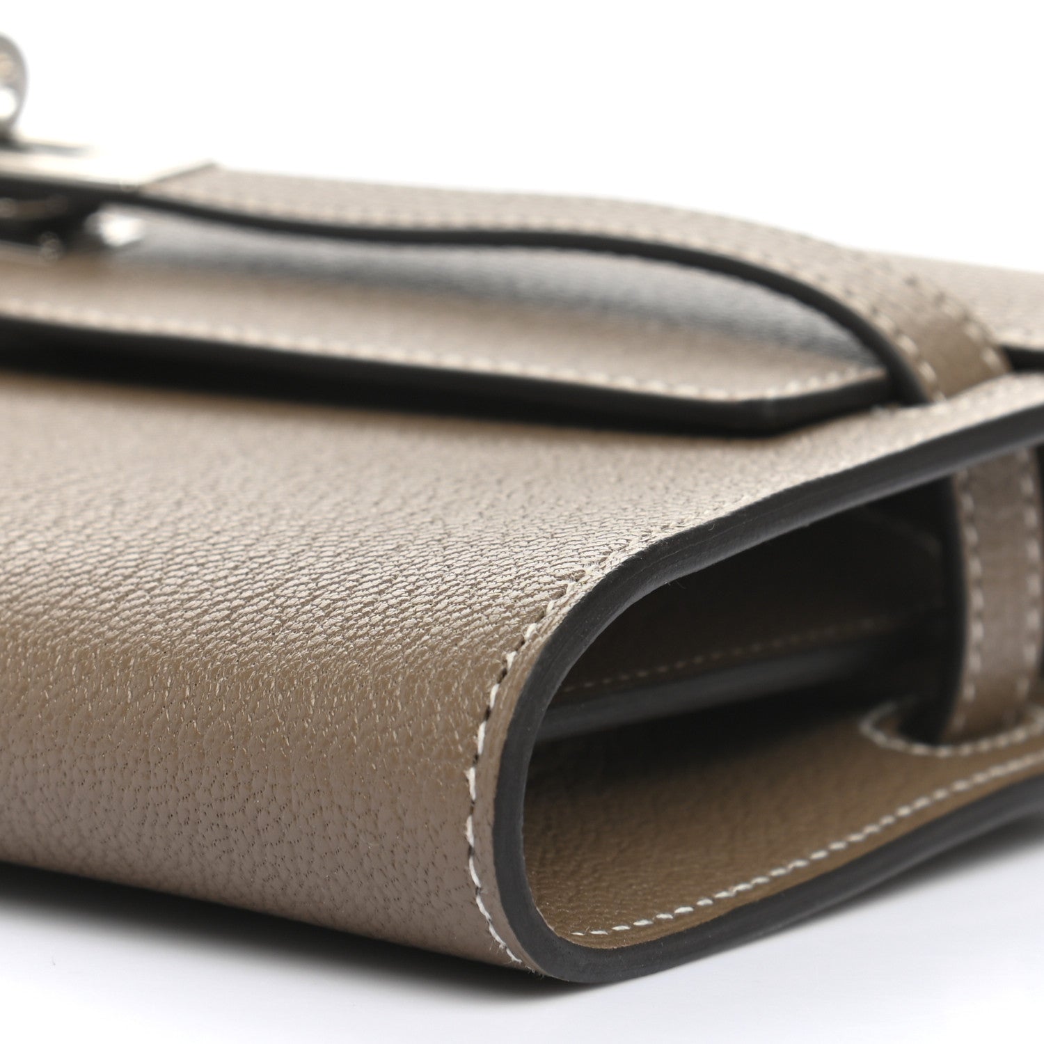Hermes Chevre Mysore Kelly To Go Wallet Etoupe 8 of 10