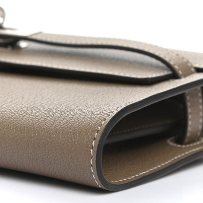 Hermes Chevre Mysore Kelly To Go Wallet Etoupe 8 of 10