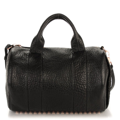 Alexander Wang Pebbled Lambskin Rocco Black Rose Gold Hardware 1 of 7