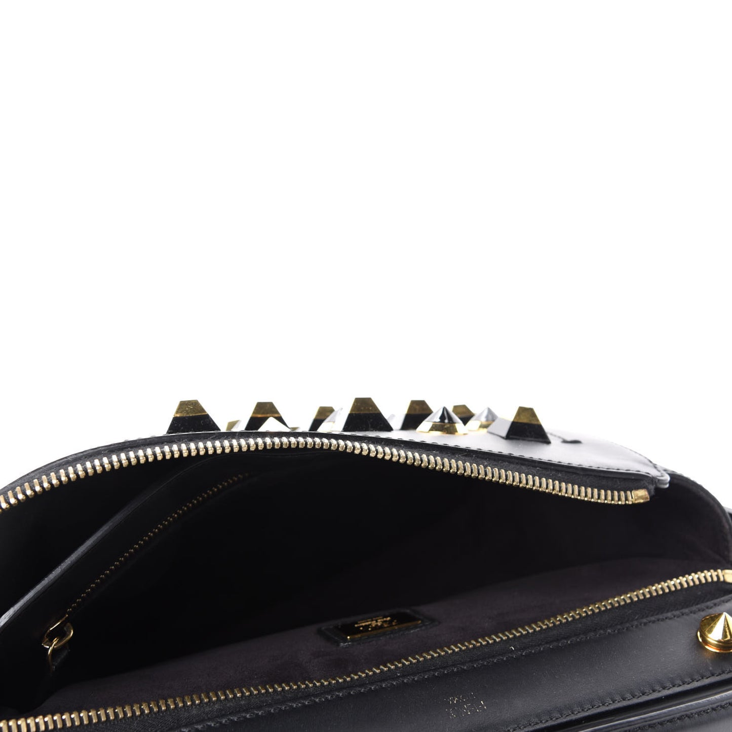 Vitello Baltico Studded Dotcom Satchel Black