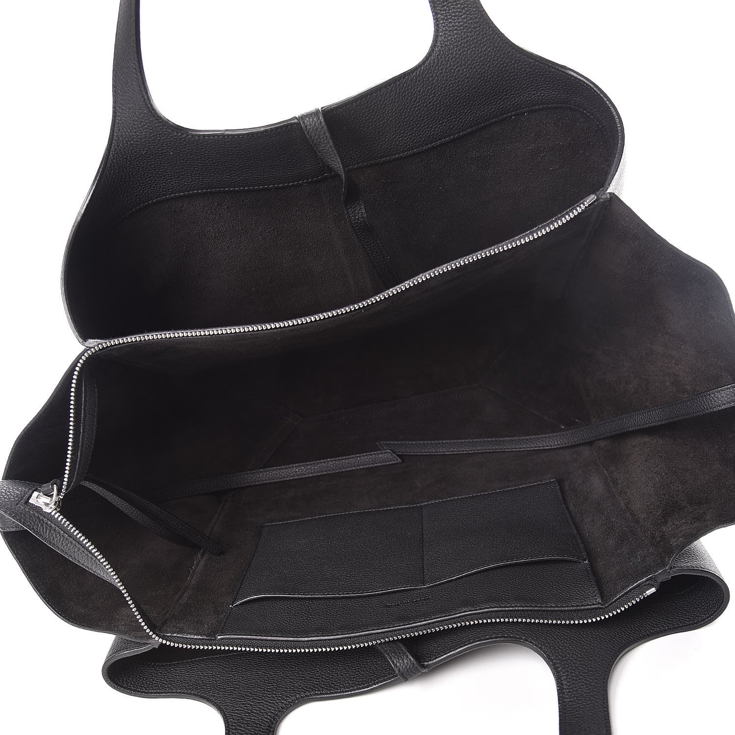 Celine Baby Grained Calfskin Medium Tri-Fold Bag Black 5 of 10