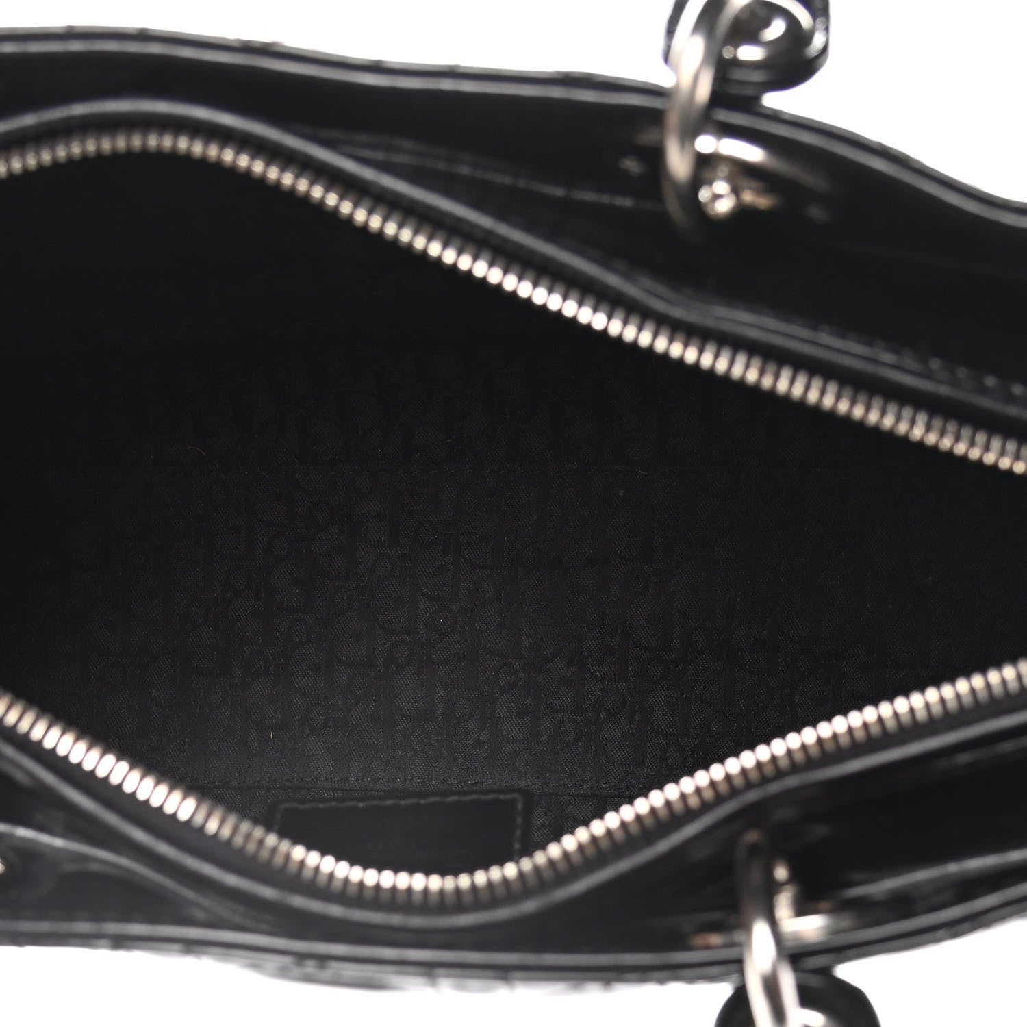 Christian Dior Patent Cannage Large Lady Dior Black 5 of 14