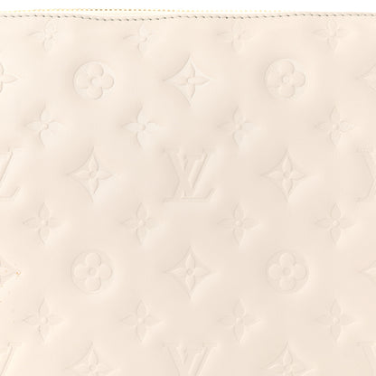 Louis Vuitton Lambskin Embossed Monogram Coussin PM Beige Cream 8 of 11