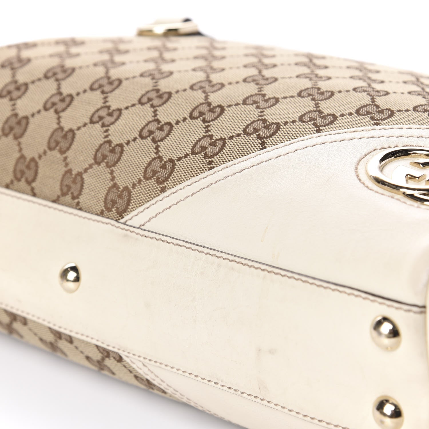 Gucci Monogram Medium New Britt Boston Off White 8 of 12