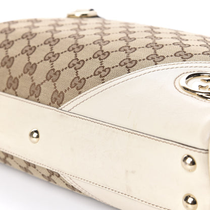 Gucci Monogram Medium New Britt Boston Off White 8 of 12