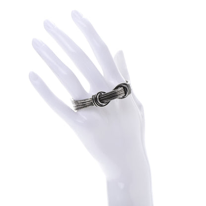 Saint Laurent Brass Knot Cuff Silver 2 of 4