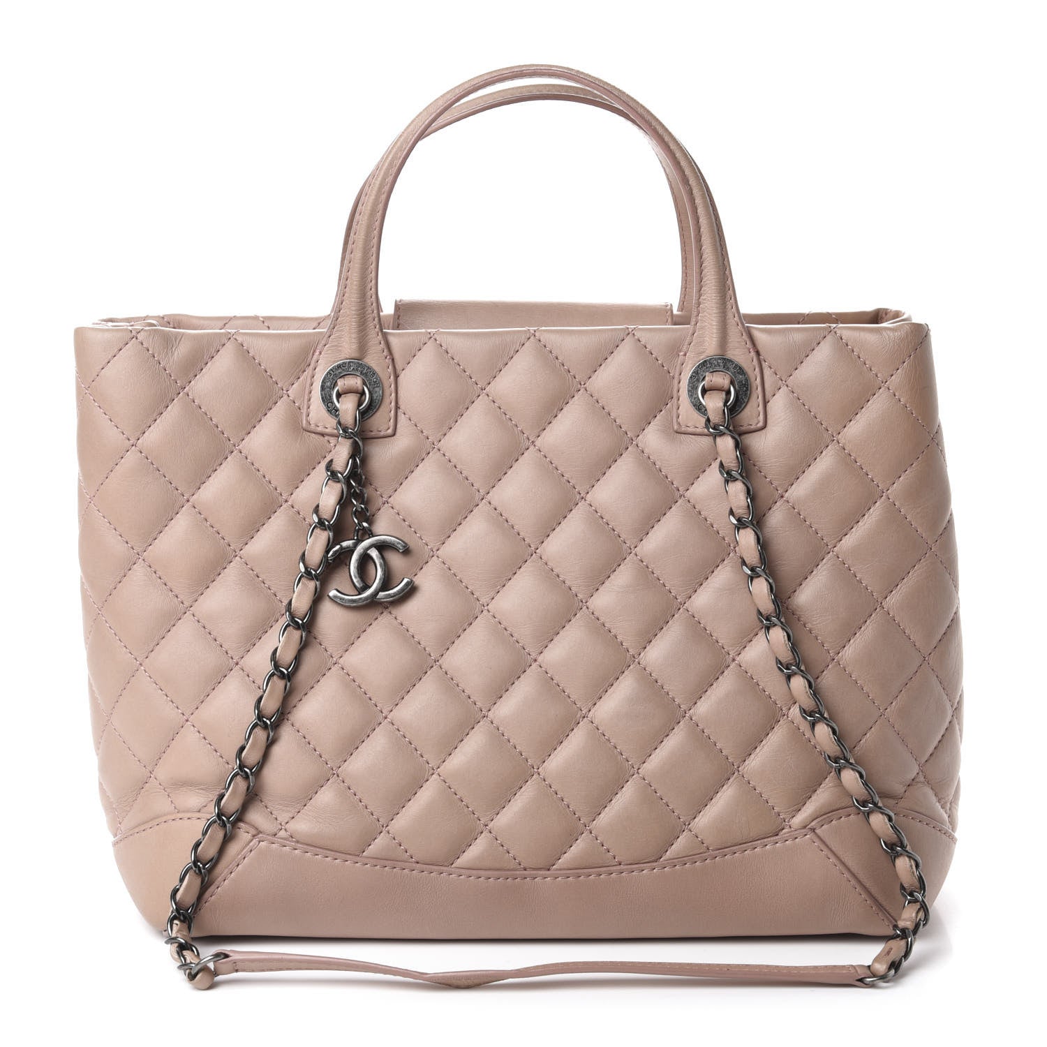 Chanel Calfskin Quilted Small Easy Shopping Tote Light Pink 1 of 18