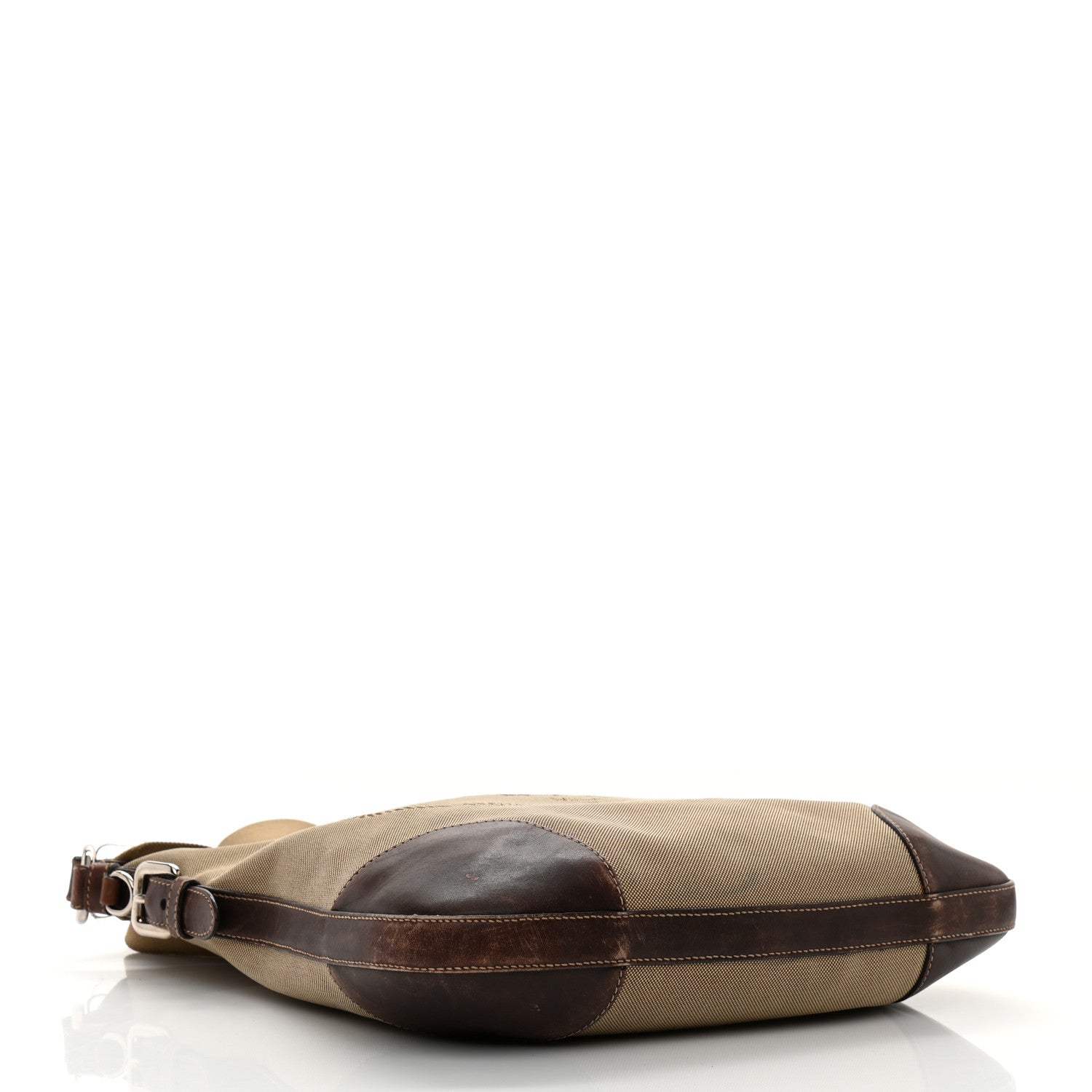 Prada Jacquard Logo Small Flat Messenger Bag Corda Bruciato 4 of 22