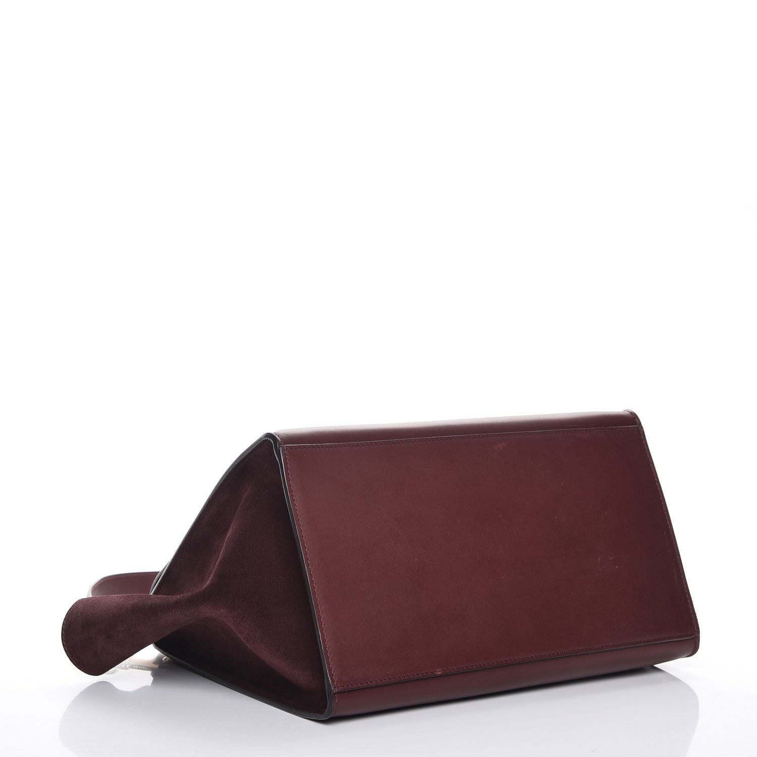 Celine Smooth Calfskin Suede Medium Trapeze Burgundy 5 of 12