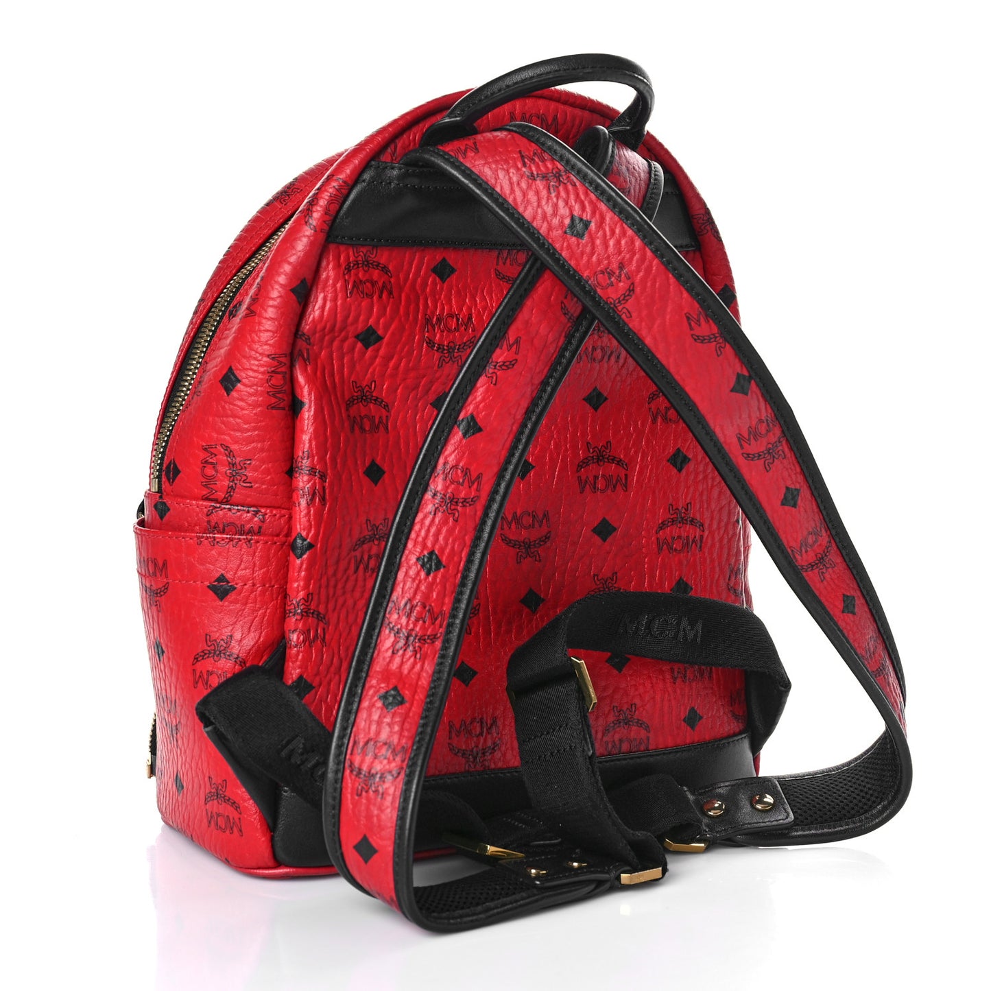 Visetos Studded Small Dual Stark Backpack Ruby Red