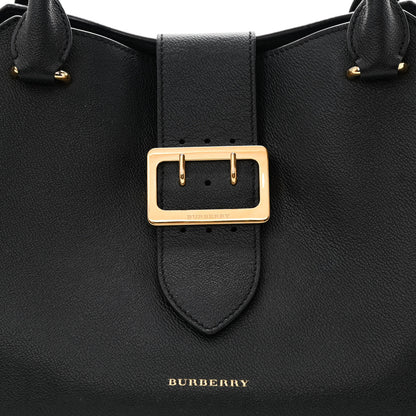 Burberry Soft Grain Calfskin Medium Buckle Tote Black 9 of 12
