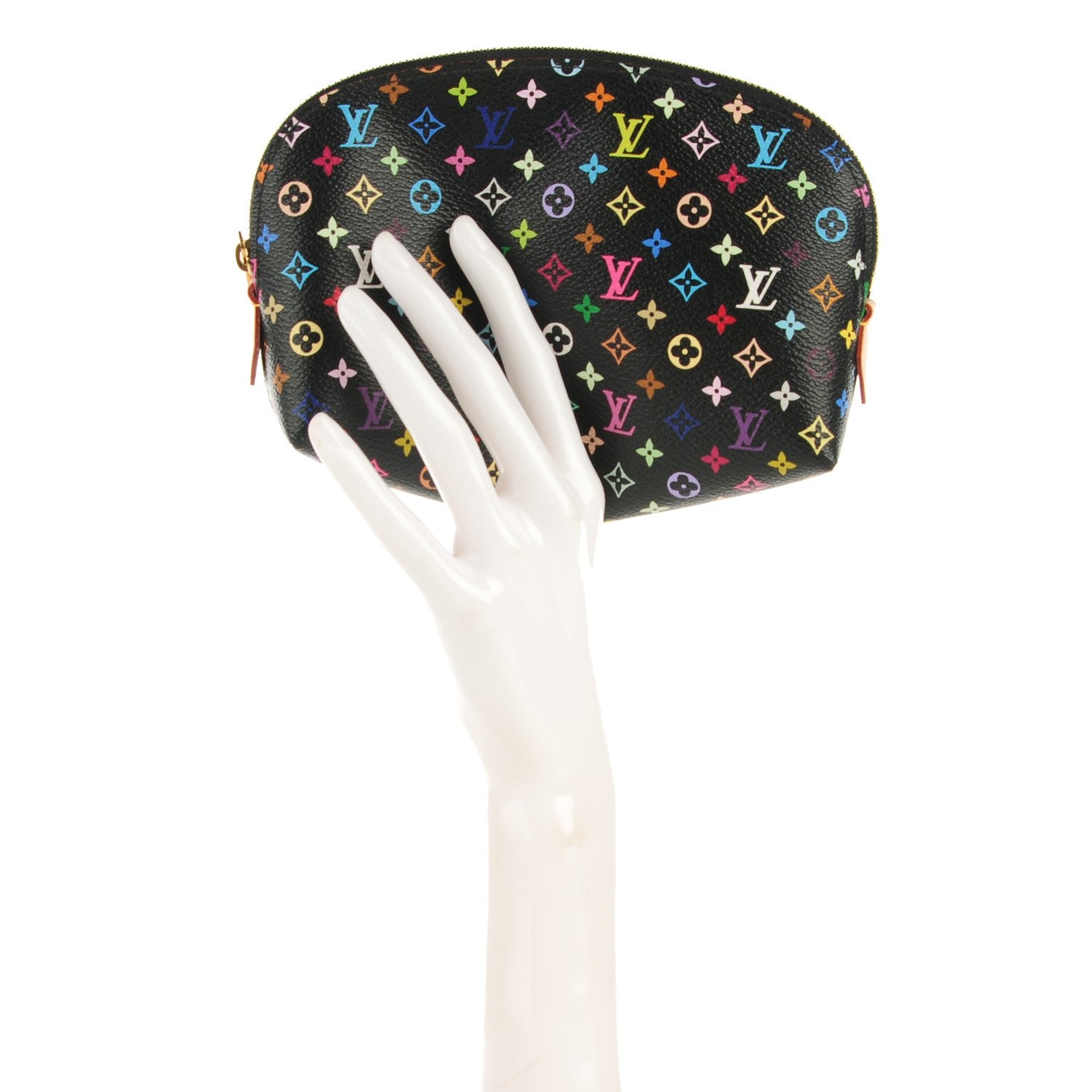 Louis Vuitton Monogram Multicolor Cosmetic Pouch Black Grenade 2 of 7