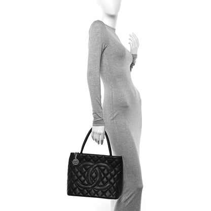 Chanel Caviar Quilted Medallion Tote Black 2 of 12