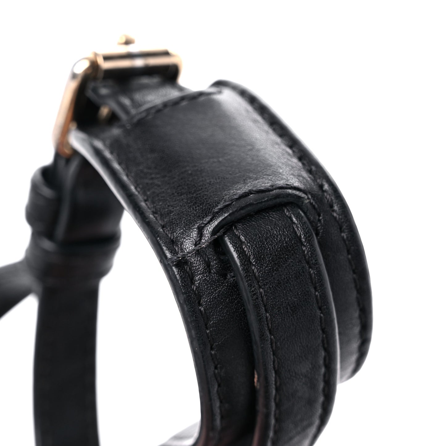 Grainy Calfskin House Check Small Maidstone Black