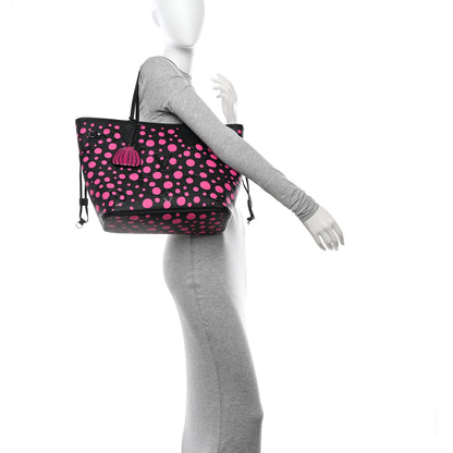 Louis Vuitton LV X YK Empreinte Infinity Dots Neverfull MM Black Fuchsia 2 of 11