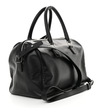 Saint Laurent Calfskin Studded Classic Duffle 6 Black 3 of 12