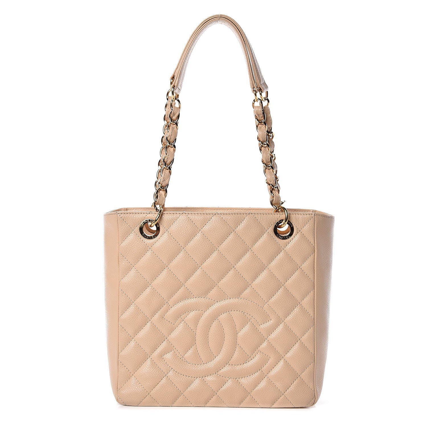 Chanel Caviar Quilted Petit Shopping Tote PST Beige Clair 1 of 11