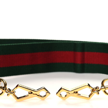 Gucci Canvas Web Shoulder Strap Green Red White 3 of 4
