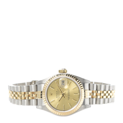 Rolex Stainless Steel 18K Yellow Gold 26mm Oyster Perpetual Datejust Watch Champagne 79173 3 of 6