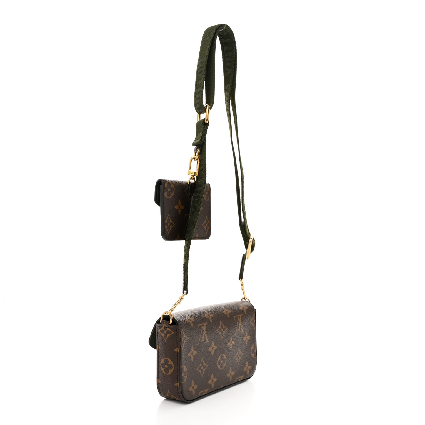 Monogram Felicie Strap & Go Kaki