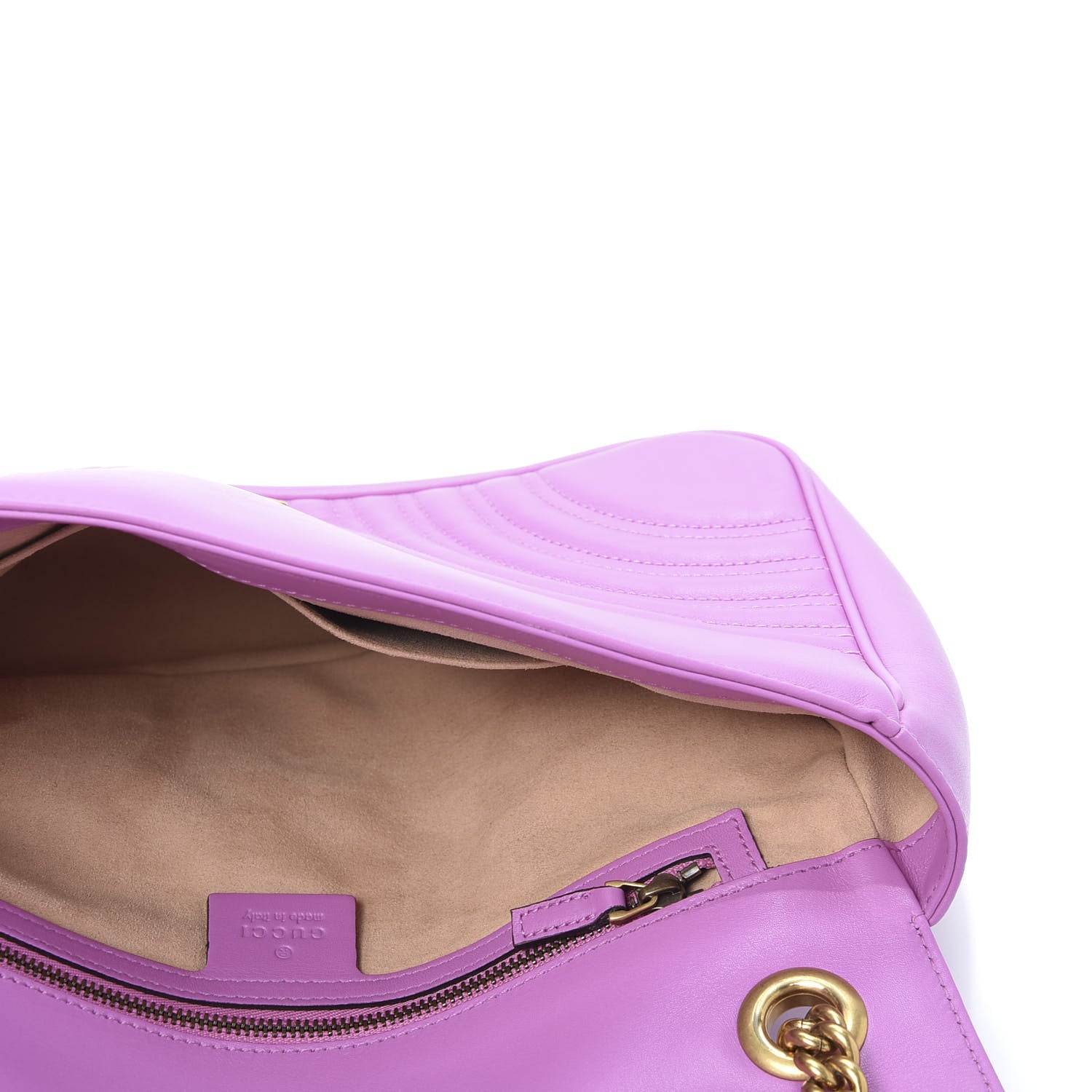 Gucci Calfskin Matelasse Medium GG Marmont Shoulder Bag Candy Mousse 7 of 18