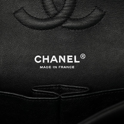 Chanel Lambskin Chevron Quilted Medium Double Flap So Black 6 of 13