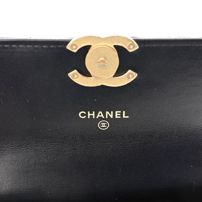 Chanel Calfskin Quilted Perfect Fit Coin Purse With Chain Black 6 of 11