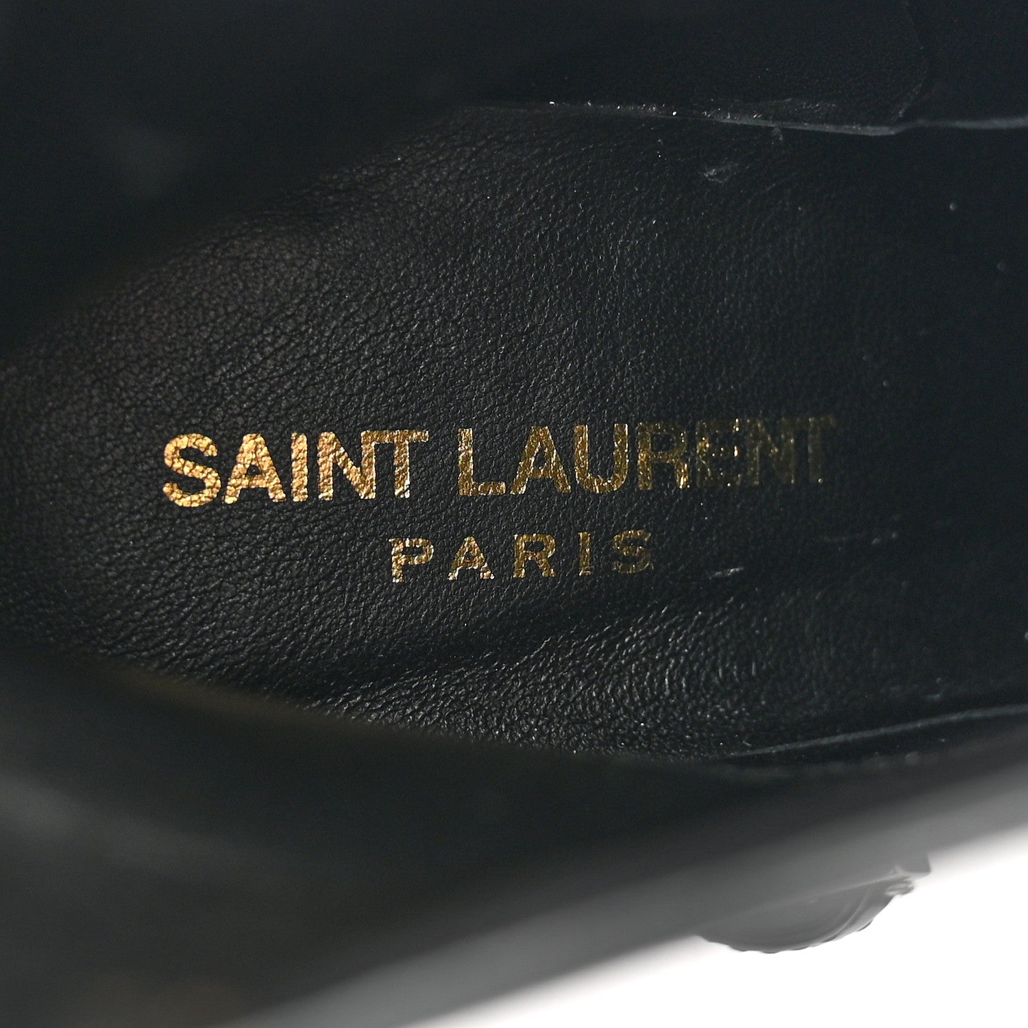 Saint Laurent Patent Vendome Buckle Ankle Booties 36 Black 7 of 9